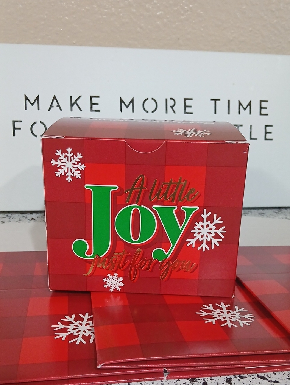 3 PACK Bath & Body Works 'A Little Joy' Red Holiday Candle Gift Box Set